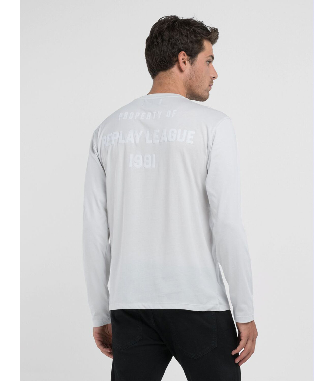 コットンジャージー ロングスリーブプリントTシャツ 詳細画像 アイスグレー 3